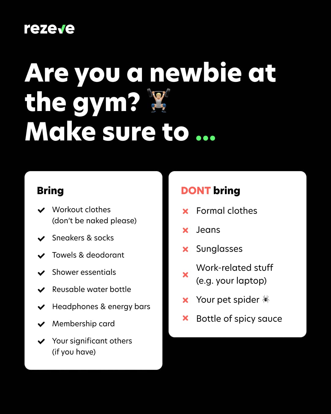 What to wear to the gym for men & women? Rezeve